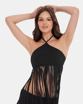 WHAT A STUD BIKINI TOP BLACK