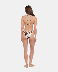 HIDEOUT BIKINI TOP COW PRINT