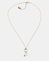 TWO TONE KNOT HEART PENDANT NECKLACE