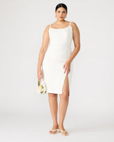 GISELLE DENIM DRESS WHITE