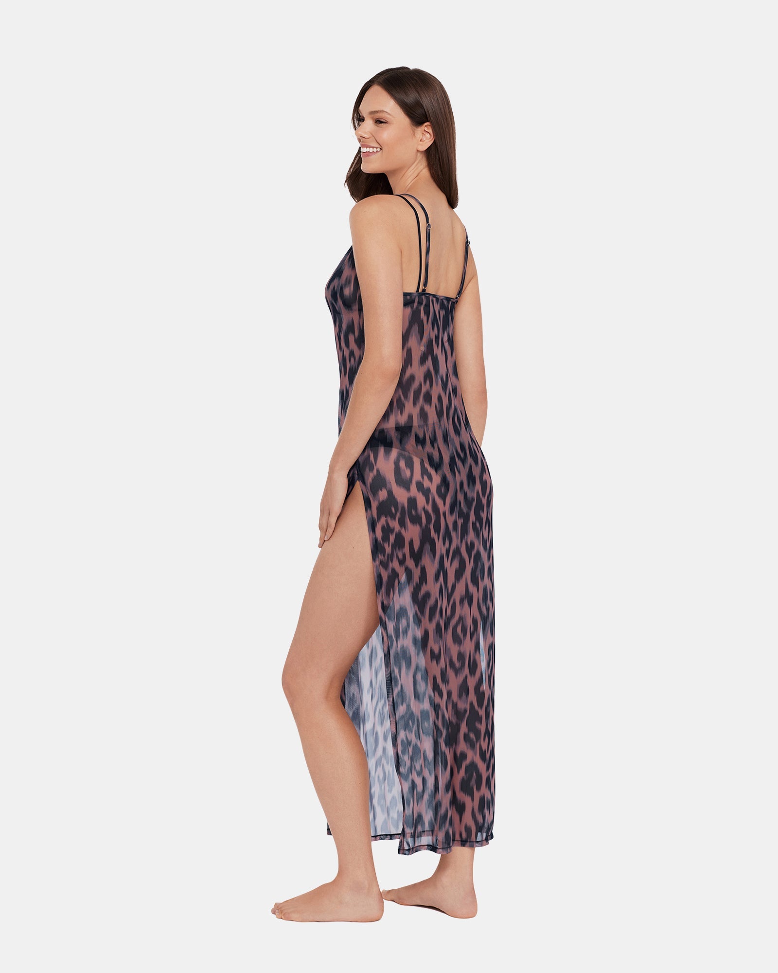 STATIC LEOPARD BIKINI COVER-UP NATURAL
