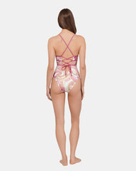 CUTOUT WRAP ONE PIECE LIGHT ORCHID