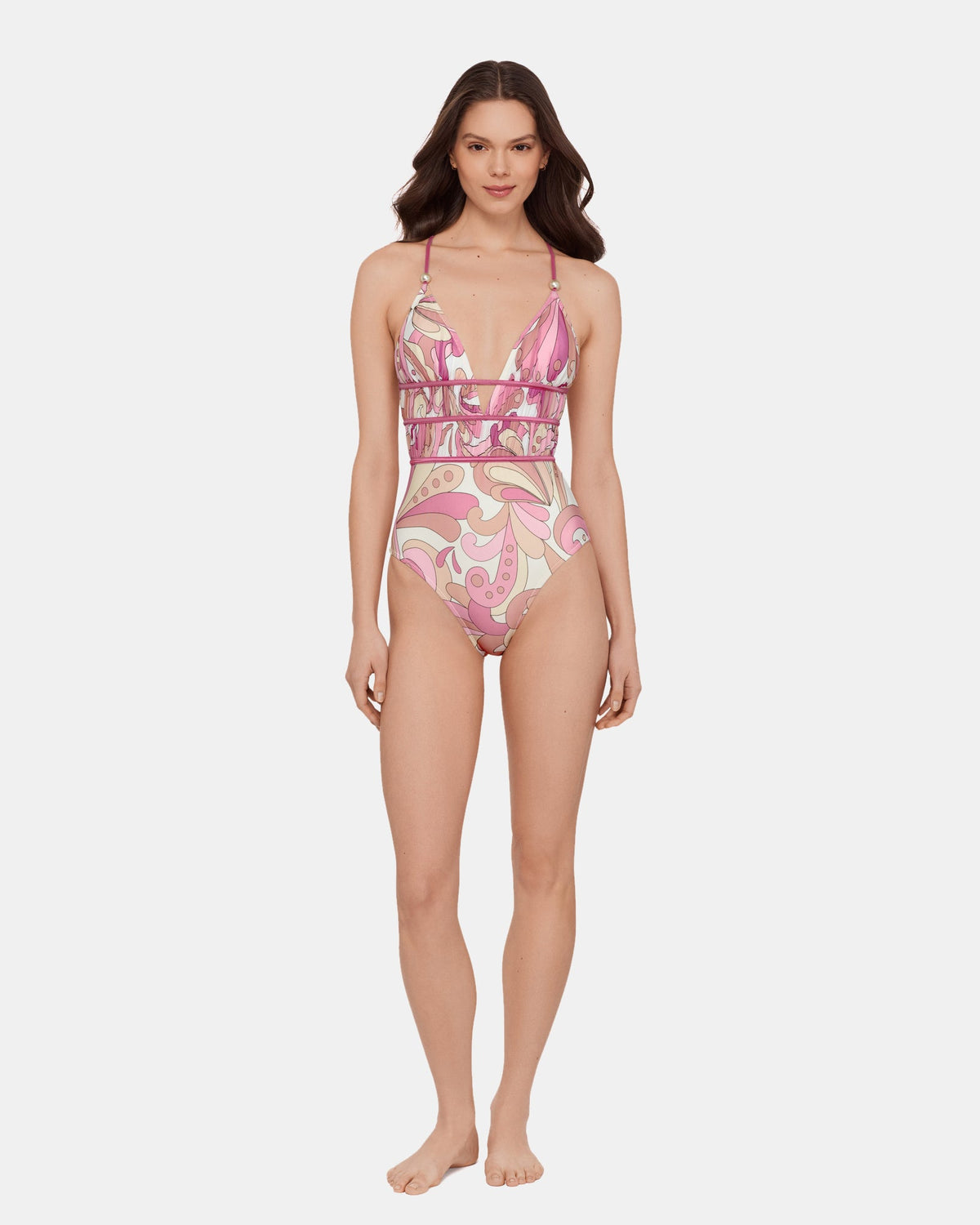 CUTOUT WRAP ONE PIECE LIGHT ORCHID