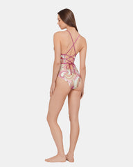 CUTOUT WRAP ONE PIECE LIGHT ORCHID