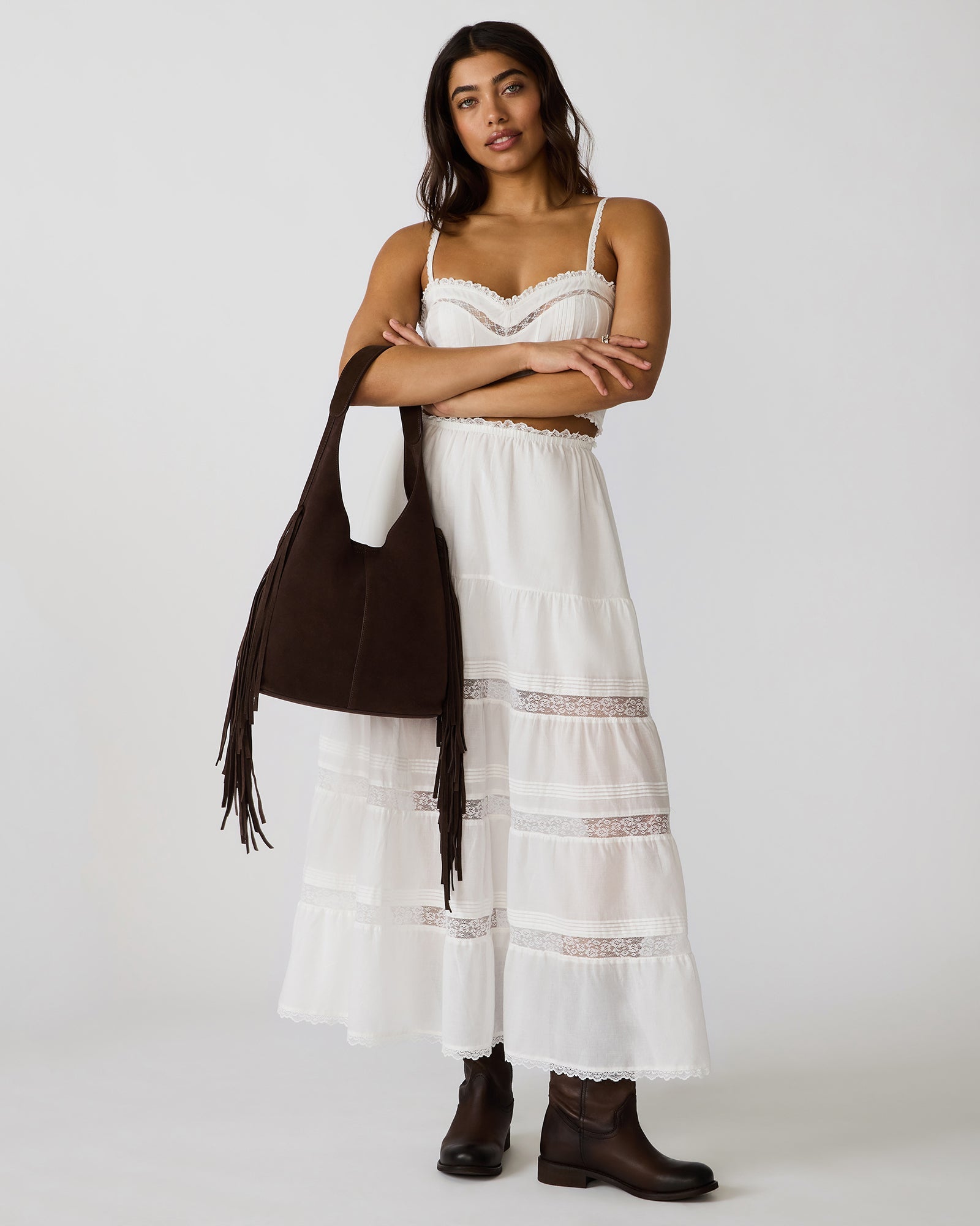 AUTUMN FRINGE BAG CHOCOLATE