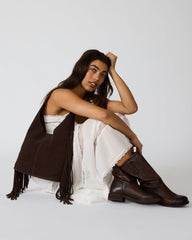AUTUMN FRINGE BAG CHOCOLATE