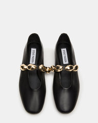 POPPIN BLACK LEATHER