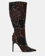 REVIVE BROWN MULTI WIDE CALF