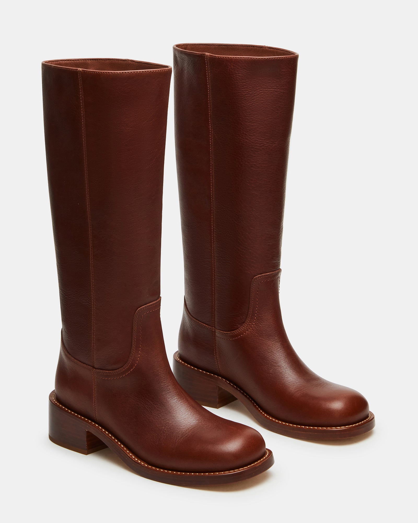 RIGGS RUST LEATHER WIDE CALF