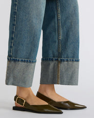 SHAY OLIVE LEATHER