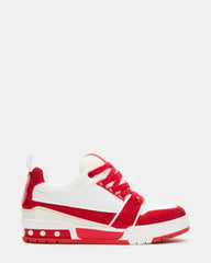 SKATER RED/WHITE RHINESTONES